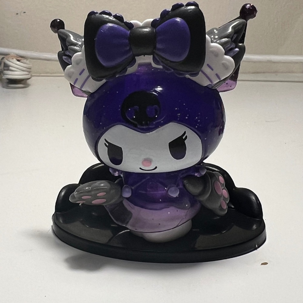 Sanrio 3in Kuromi Figure Purple Glitter Translucent Gothic Lolita‎ Collectible
